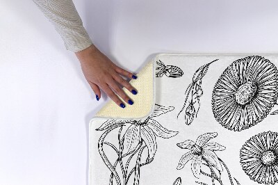 Tapis salle de bain Motif de fleurs