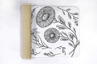 Tapis salle de bain Motif de fleurs