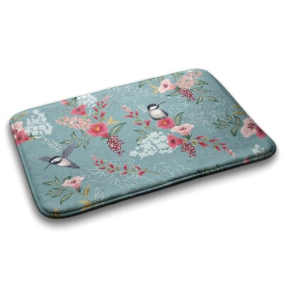 Tapis bain Fleurs oiseaux