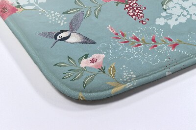 Tapis bain Fleurs oiseaux