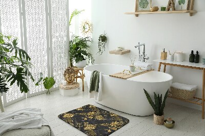 Tapis de bain Plantes dorées