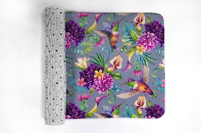 Tapis bain Fleurs oiseaux