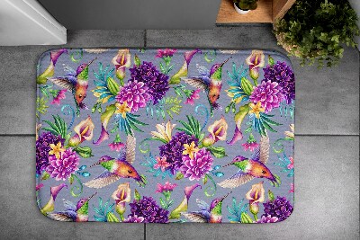Tapis bain Fleurs oiseaux