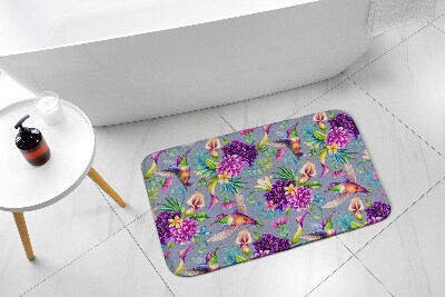 Tapis bain Fleurs oiseaux
