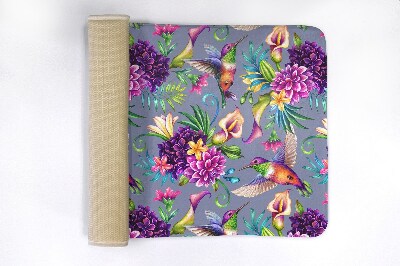 Tapis bain Fleurs oiseaux