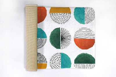 Tapis bain Cercles lignes