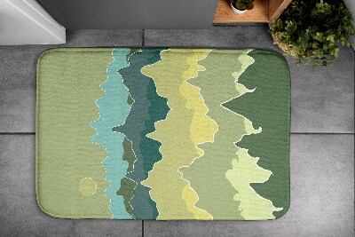 Tapis salle de bain Abstraction des montagnes