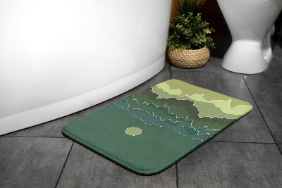 Tapis bain Abstraction des montagnes
