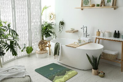 Tapis bain Abstraction des montagnes