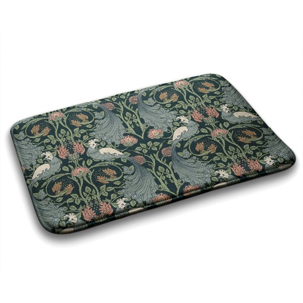 Tapis de bain Oiseaux plantes