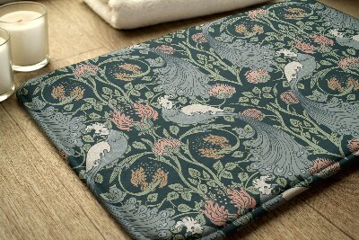Tapis de bain Oiseaux plantes