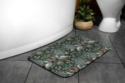 Tapis de bain Oiseaux plantes