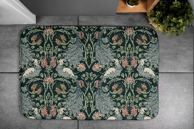 Tapis de bain Oiseaux plantes