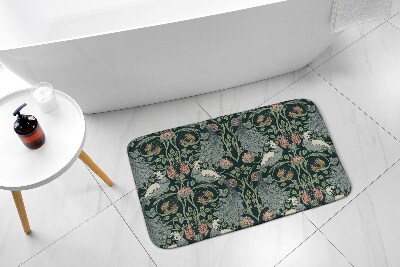 Tapis de bain Oiseaux plantes