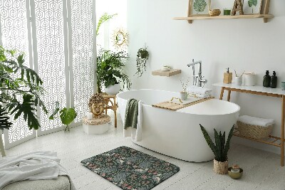 Tapis de bain Oiseaux plantes