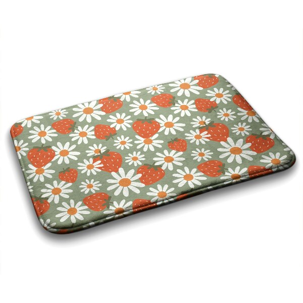 Tapis bain Fleurs de fraises