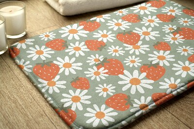 Tapis bain Fleurs de fraises