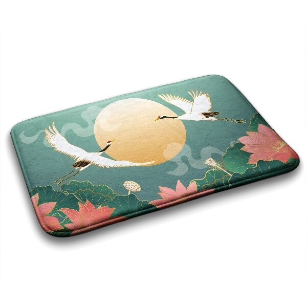 Tapis de salle de bain Oiseaux fleurs