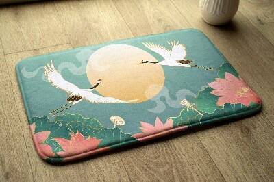 Tapis de salle de bain Oiseaux fleurs