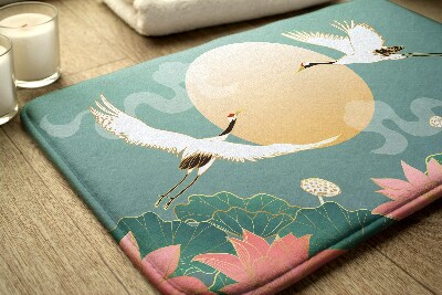 Tapis de salle de bain Oiseaux fleurs