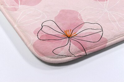 Tapis de salle de bain Fleurs roses