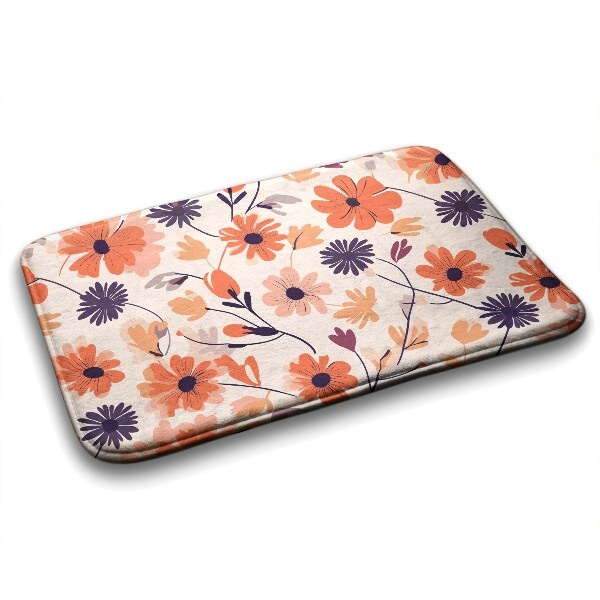 Tapis salle de bain Motif floral