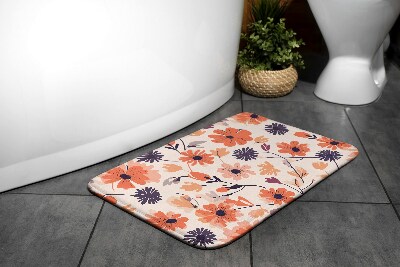Tapis salle de bain Motif floral