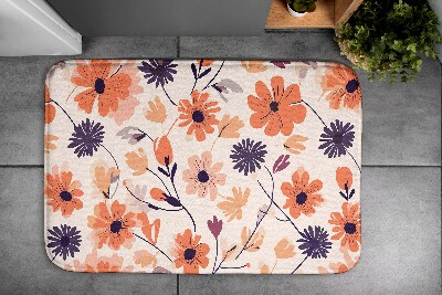Tapis salle de bain Motif floral