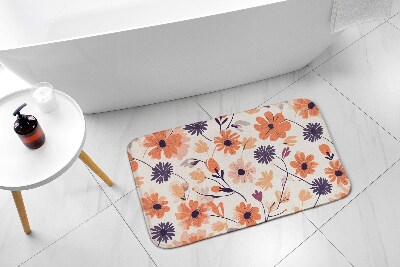 Tapis salle de bain Motif floral