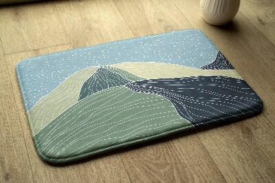 Tapis de bain Paysage géométrique