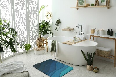 Tapis de bain Dégradé bleu