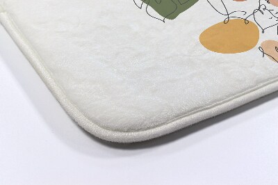 Tapis de salle de bain Chats monstera