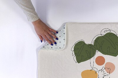 Tapis de salle de bain Chats monstera