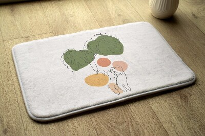 Tapis de salle de bain Chats monstera