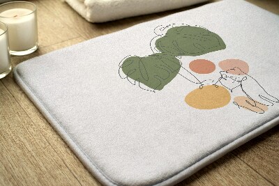 Tapis de salle de bain Chats monstera