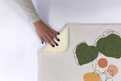 Tapis de salle de bain Chats monstera