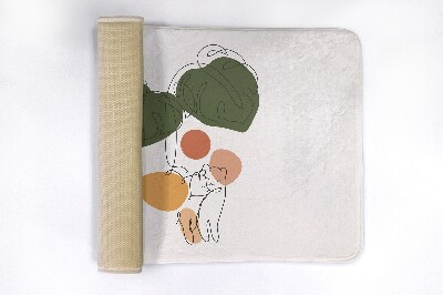 Tapis de salle de bain Chats monstera
