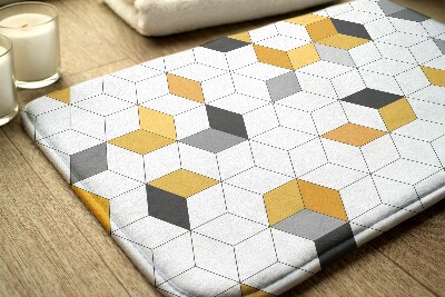 Tapis de salle de bain Cubes géométriques