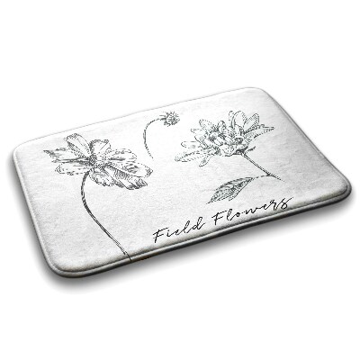 Tapis salle de bain Croquis de fleurs