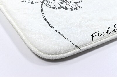 Tapis salle de bain Croquis de fleurs