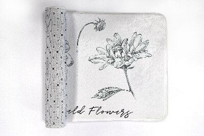 Tapis salle de bain Croquis de fleurs