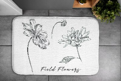 Tapis salle de bain Croquis de fleurs