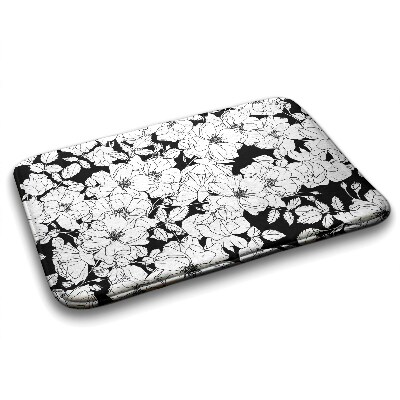 Tapis salle de bain Fleurs roses