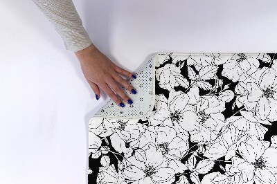 Tapis salle de bain Fleurs roses