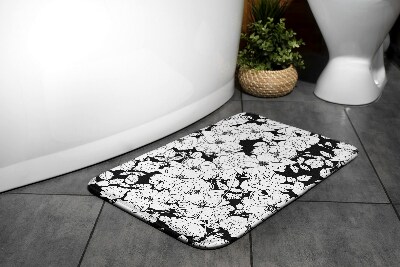 Tapis salle de bain Fleurs roses