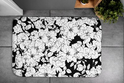 Tapis salle de bain Fleurs roses