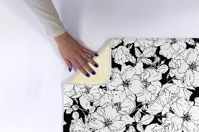 Tapis salle de bain Fleurs roses