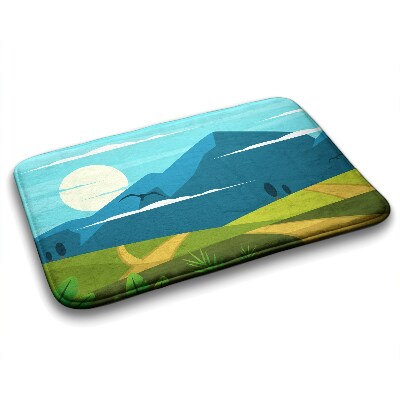 Tapis salle de bain Vue sur la montagne