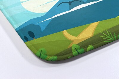 Tapis salle de bain Vue sur la montagne