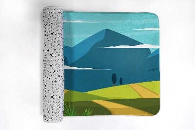 Tapis salle de bain Vue sur la montagne
